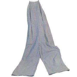 Greylin Blue and White Striped Jumpsuit